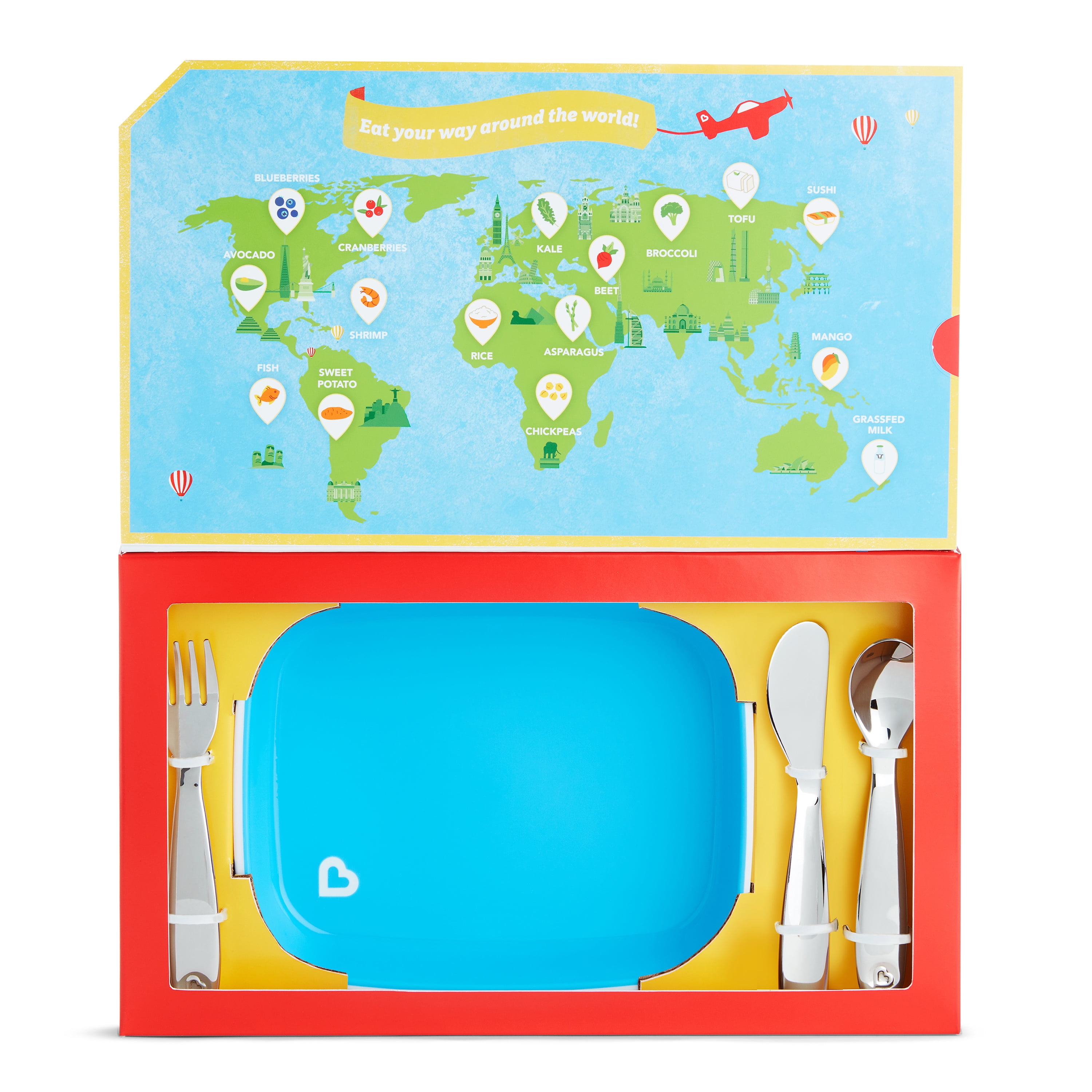 Munchkin® Food Adventure Splash™ Toddler Dining Gift Set, Blue, Unisex