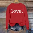 thumbnail image 4 of vigerkar Women's Love Graphic Sweatshirts Cute Long Sleeve Crewneck Pullover Tops (Red, M), 4 of 5