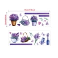 thumbnail image 4 of Adhesivos de pared románticos con estampado floral de lavanda y mariposas moradas, 4 of 4