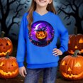 thumbnail image 6 of bbymog Halloween Pumpkin Printed Hoodies for Girls 10-12 Boys Long Sleeve Pullover Hoodie Sweatshirt Fall Casual Sweatshirts for Teen Girls Blue E 3 Years, 6 of 10