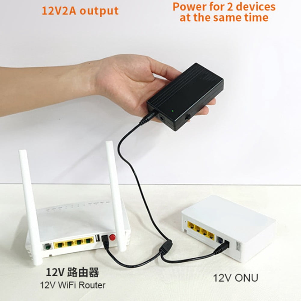 Leke 7800mAh UPS Mini Uninterruptible Power Supply Portable Battery Backup 24W 12v2A