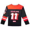 thumbnail image 2 of Marvel Spider-Man Miles Morales Mesh Hockey Jersey Long Sleeve T-Shirt Adult, 2 of 4