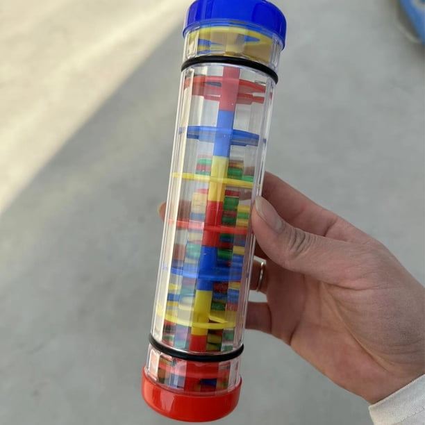 Palo de Lluvia: Juguete musical para niños pequeños - Tubo con sonido de lluvia en espiral - Instrumento sensorial auditivo musical para el desarrollo infantil