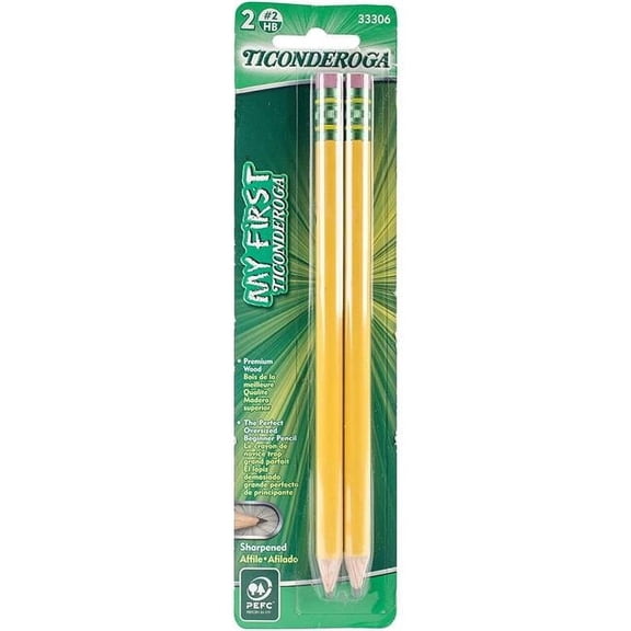 No.2 Ticonderoga My First Large Beginner Pencil, Pack of 2