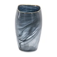 thumbnail image 2 of Oval Glass Vase - 9.5" x 4.5" x 9.5" - Black/Gold, 2 of 9