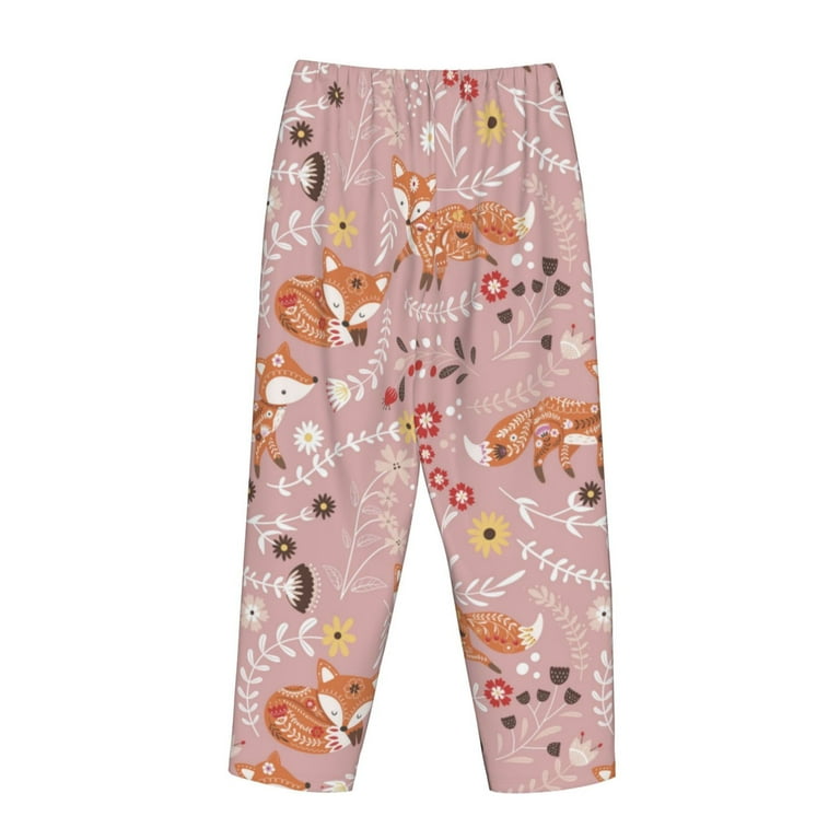 Bingfone Pajamas For Women Beautiful Fox Pajama Pants With Pockets Xx Large