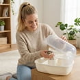 thumbnail image 6 of Hamster Cage, Transparent Habitat With Escape-Proof Design, White For Small Pet, 24X16X12 Inch Enclosure For Syrian Hamsters, Gerbils, Dwarf Hamsters, And Small Animals, 6 of 6