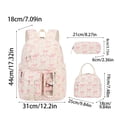 thumbnail image 3 of Corduroy Backpack Set, Eye-Catching Strawberry Motif Backpack Combo With Detachable Pom Pom Decoration, Excellent Multipurpose Carry Bag For Camping Activities And Urban Daily Commuting G, 3 of 5