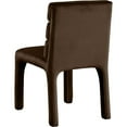thumbnail image 3 of Pemberly Row Modern / Contemporary Brown Velvet Dining Chair, 3 of 33