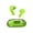Green GN, variant on Latrodar Bluetooth Headset High-end Transparent In-ear Noise Well-Made bile Phone Universal Green 3.2x1.2 Inch Home Decor