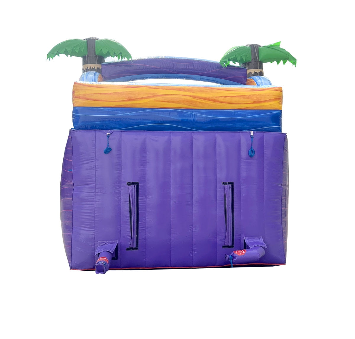 TentandTable Commercial Inflatable Water Slide, Purple Tropical Marble Dual Lane with Blower, 15 ft