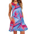 thumbnail image 2 of Mefallenssiah Robes d'Été pour Femmes Plage Florale T-Shirt Robe Décontractée Poches Boho Robe Débardeur, 2 of 5