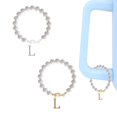 thumbnail image 1 of 2PCS Stainless Steel 26 Letters Charm 26 Initial Cup Accessories Pearl Cup Handle Charm Lobster Clasp Chain, 1 of 3
