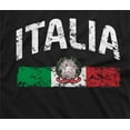 thumbnail image 2 of Silk Road Tees Italia T-Shirt Italy Flag Italian Mens Tee Shirt (X-Large Black), 2 of 6