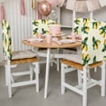 thumbnail image 3 of Summer Lemon Chair Covers Set of 4 Country Watercolor Farm Yellow Fruit Green Leaf Bow Chair Back Covers Stretch Removable Washable Slipcovers Protector for Dining Room Kitchen Party Decor, 3 of 9
