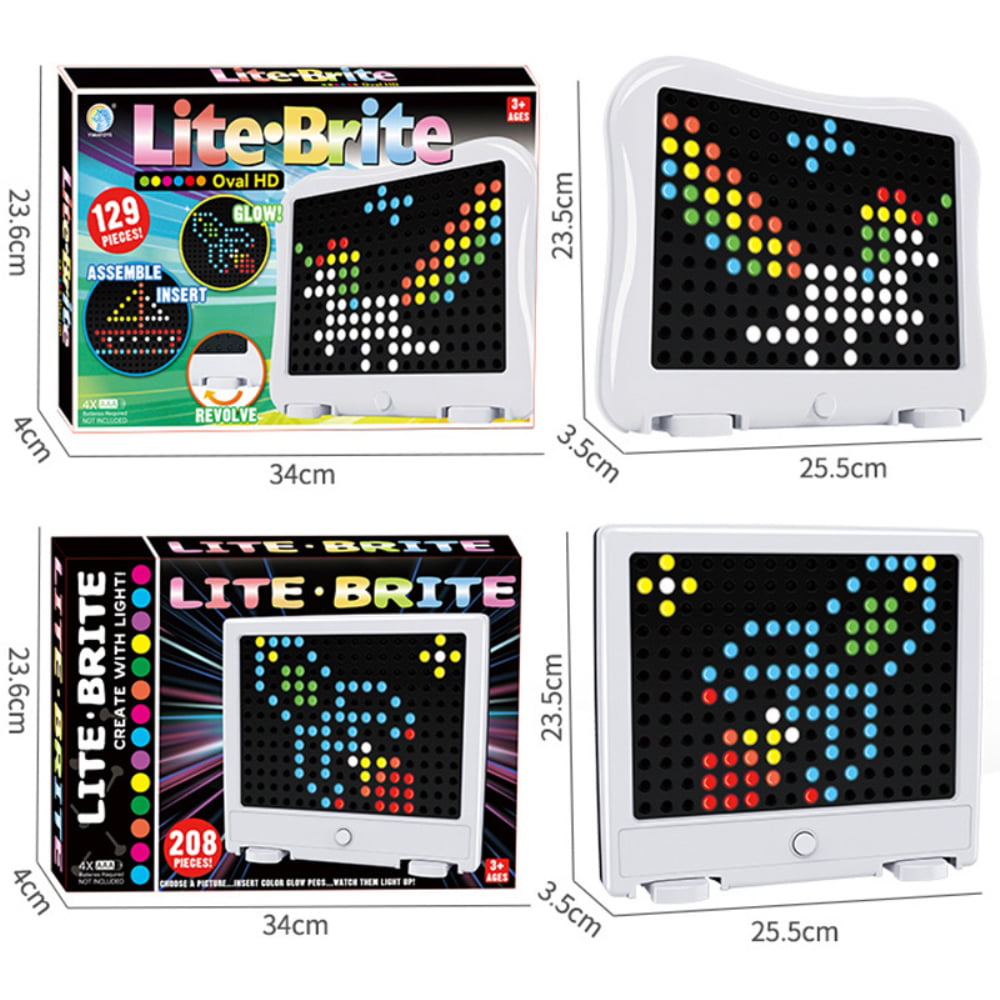 Kids Magic Light Screen Set Light Up Pad Glow Board Educational Learning  Toys Gifts with 360 Pegs and 10 templates for Boys and Girls Ages 4+ (LED