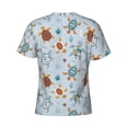 thumbnail image 6 of Vsdgher Sea Turtle Print Men's Dry Fit Mesh Athletic Shirts Moisture Wicking Tennis T-Shirt Tops, 6 of 9