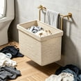 thumbnail image 4 of Byujiro Hanging Laundry Hamper Hook-On Wall Mount Dirty Clothes Storage Basket with Thickened Reinforced Frame, Collapsible Space Saving Garment Organizer Bin, Portable Wash Tote for Bathroom, 4 of 6