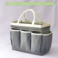 thumbnail image 4 of Wosthever Bolsa de almacenamiento de herramientas de jardín de tela Oxford de alta capacidad de carga con 8 bolsas exteriores elásticas bolsa Almacenamiento y organización del hogar gris, 4 of 6