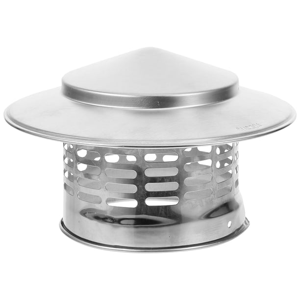 BRIGHTFUFU Tapa multifuncional a prueba de lluvia para chimenea, tapa de ventilación de techo, cubierta de chimenea de acero inoxidable duradera