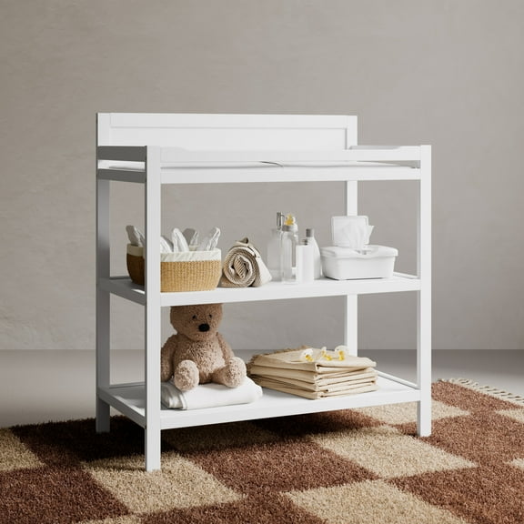 Storkcraft Alpine Infant Changing Table with Changing Pad, White