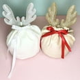 thumbnail image 3 of 4Pcs Christmas Reindeer Candy Gift Bag Velvet Santa Sacks Drawstring Bag Christmas Decoration Kids Gift Party New Year Gift, 3 of 7