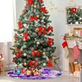 thumbnail image 4 of RYLABLUE Jupe de Sapin de Noël Flocon de Neige Violette pour Décoration de Fête Intérieure Extérieure 36 Pouces, 4 of 5
