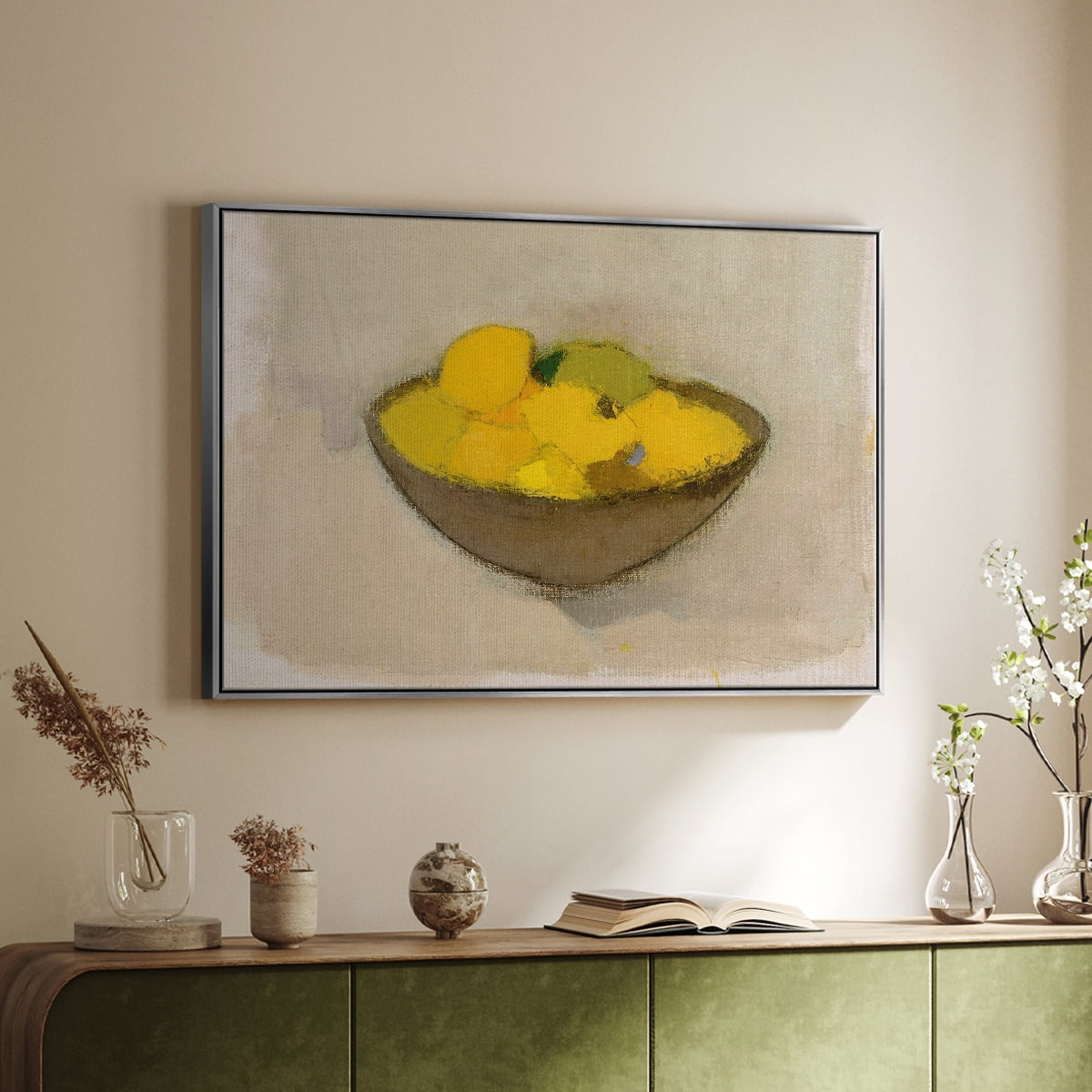Vintage Botanical Print-LXXI By Wexford Home Framed in Silver Wood Gallery Wrapped Canvas 27 in. x 41 in.