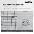 thumbnail image 6 of HOROW 30x19 inch Stainless Steel Sink Drop in Kitchen Sink 16G Workstation Topmount Single Bowl, 6 of 11
