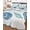 Blue, Turquoise, variant on Quilt King Size Bedding Set, Blue Coastal Reversible Summer Quilt 3 Pieces, Shell Starfish Coral Nautical Summer Beach Lightweight Bedspreads Coverlets with 2 Pillow Shams for All Seasons