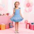 thumbnail image 2 of mgoYE 2t Girl Dress Easter Baby Girls Tutu Strap Dress Toddler Princess Fluffy Layered Mesh Tulle Dance Sleeveless Dress(Sky Blue,5-6 Years), 2 of 4