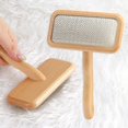 thumbnail image 1 of SHIBA-Carpet Rake Sheepskin Wool Brush More Suitable for Pile Carpets/Rugs for Carding Fur Restore Carpets Softness and Texture Let Rugs to New Looking(Wood, 1PCS), 1 of 4
