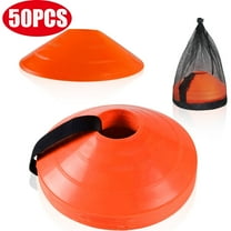 Soccer Cones Agility Sports Cones with Carry Bag and Buckle for Sports Training Football Basketball Coaching Practice Equipment Orange Set of 50
