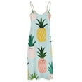 thumbnail image 5 of Lunarable Pineapple Design Sleeveless Dress Woman Fashion Long Dresses Women's Summer Suit Dress 2025, 5 of 7