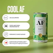 FREE AF Non-Alcoholic Drinks Cucumber G&T | Alcohol Alternative Sparkling Cocktails with AFTERGLOW Botanical Warmth | Gluten-Free, Low-Calorie | 8.4 oz Cans (12-Pack)