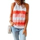 thumbnail image 1 of Camisetas sin mangas con cuello halter, chaleco de verano, camiseta elegante con bloques de color para mujer, 1 of 6