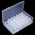 thumbnail image 3 of 28 Compartments Jewelry Box Transparent Nail Art Beads Container Empty Storage Case Holder Manicures Organizer (White), 3 of 7
