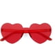 thumbnail image 2 of Paquete de 2 gafas de sol sin montura en forma de corazón para mujer, una pieza, translúcidas, 2 of 5