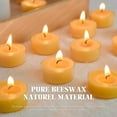 thumbnail image 3 of 12pcs Natural Beeswax Tealight Candles - Organic Candle Honey Scent Smokeless Clean Burning, 3 of 6