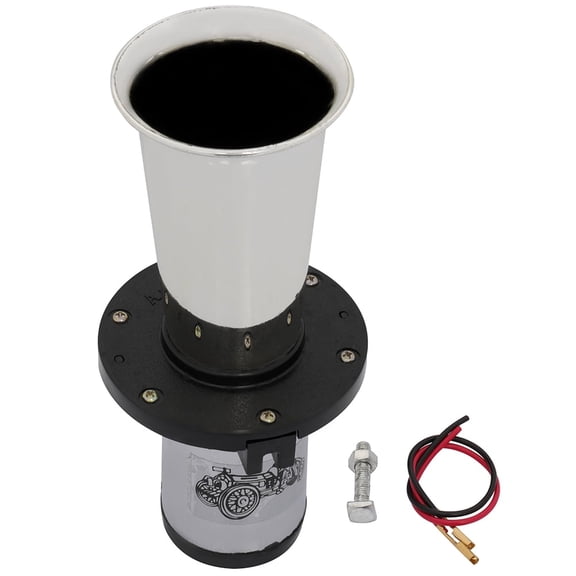 ECCPP 12V Classic Car Horn AHH-OOO-GAH AHOOGA OOGA Horn for Golf Carts Car Truck,Chrome