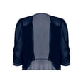 thumbnail image 4 of Kaerm Women's Open Front Shrug 3/4 Sleeve Cropped Cardigan Blazer Coat Navy Blue L, 4 of 6