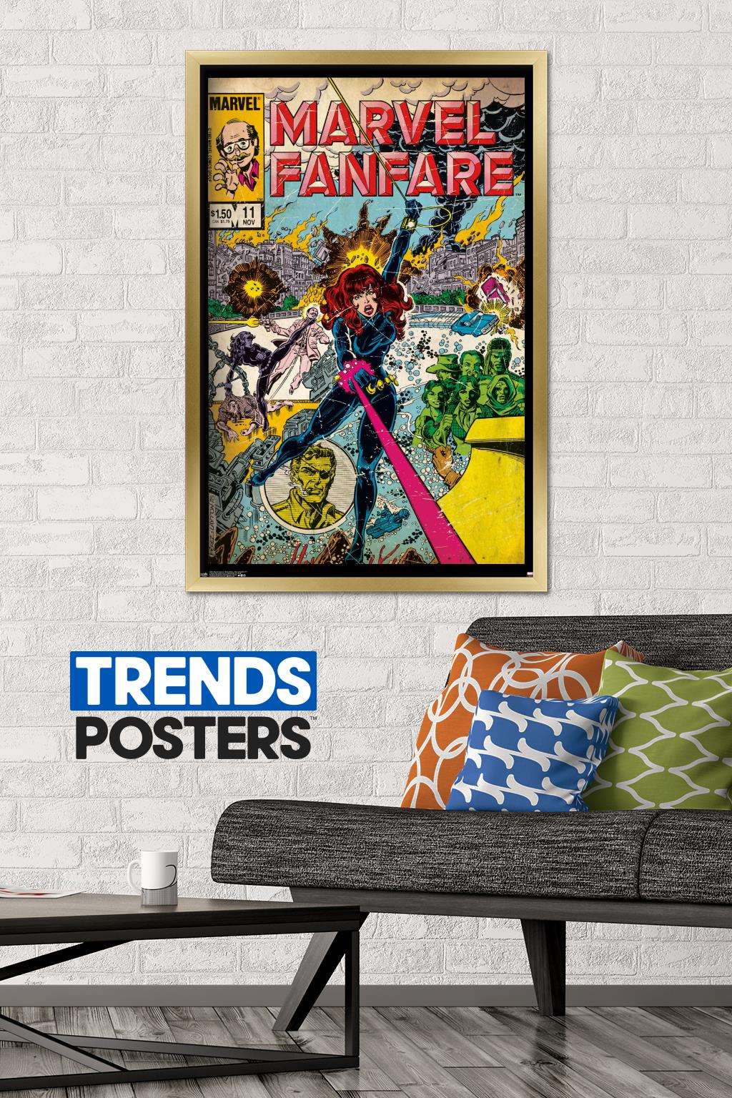 Marvel Comics - Black Widow - Marvel Fanfare #11 Wall Poster, 22.375" x 34", Framed