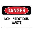 thumbnail image 1 of SignMission OS-DS-A-1218-L-2410 12 x 18 in. OSHA Danger Sign - Non-Infectious Waste, 1 of 1