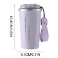 thumbnail image 6 of AuroraX Insulated Coffee Mug Stainless Steel Travel Warmer 18 Oz Coffee Mug Cute Dishwasher and Microwave Safe Funny Novelty Cup Birthday Gifts for Women Men Office Coworkers(Purple), 6 of 6