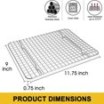 thumbnail image 2 of CHUANK 2-Pieces Small Cooling Baking Racks  Stainless Steel Grid Rack for Cooking Roasting Drying Grilling  9.75‘‘ x 7.5‘‘ x 0.75‘‘  Oven & Dishwasher Safe  Fit Small Toaster Oven, 2 of 7