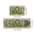thumbnail image 3 of Tuvgenk Multicolor Clover St. Patrick's Day 2-Piece Kitchen Mat Set 16x24in + 16x48in Non Slip, 3 of 6