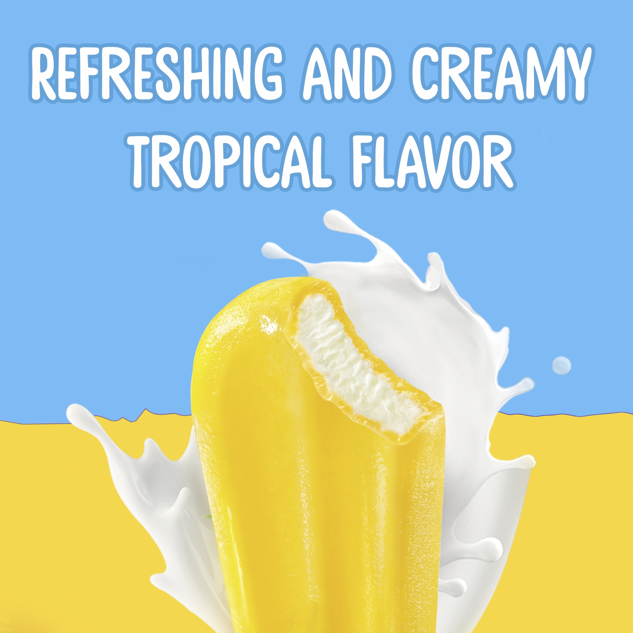 Holanda Chemisse Coconut & Pineapple Mexican Fruit Ice Pops Frozen Dessert, 4 Count