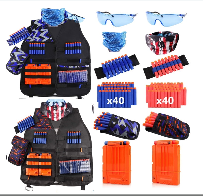 Home Shark Kids Tactical Vest Kit for 7-13 Years Old Boys/Girls 2 Packs