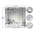 thumbnail image 3 of Shower Curtain,Winter Christmas Cute Snowman Snowflake Polyester Shower Curtains For Bathroom With Hooks 72x72 Inch, 3 of 7