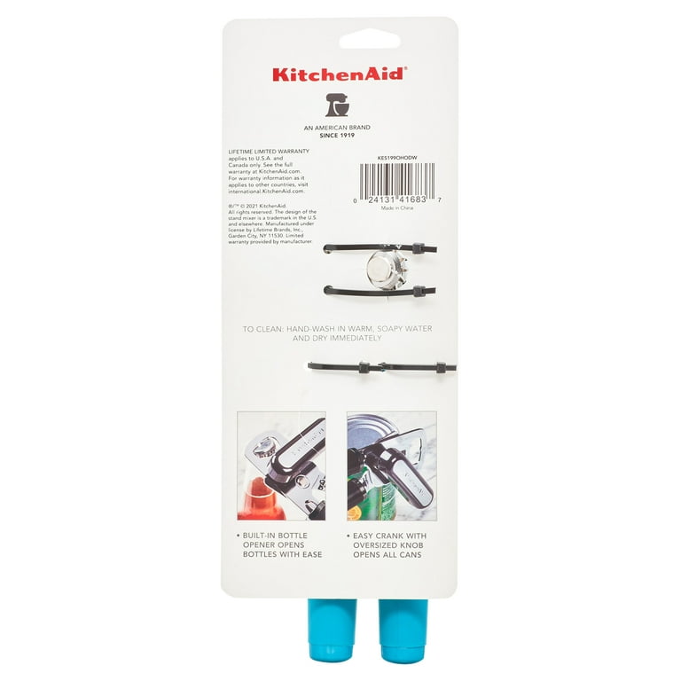 KitchenAid Manual Can Opener With Bottle Opener Stainless Steel